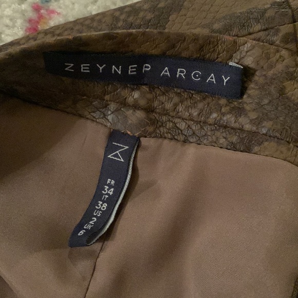 Snake skin print leather midi skirt Zeynep Arcay - Picture 10 of 12